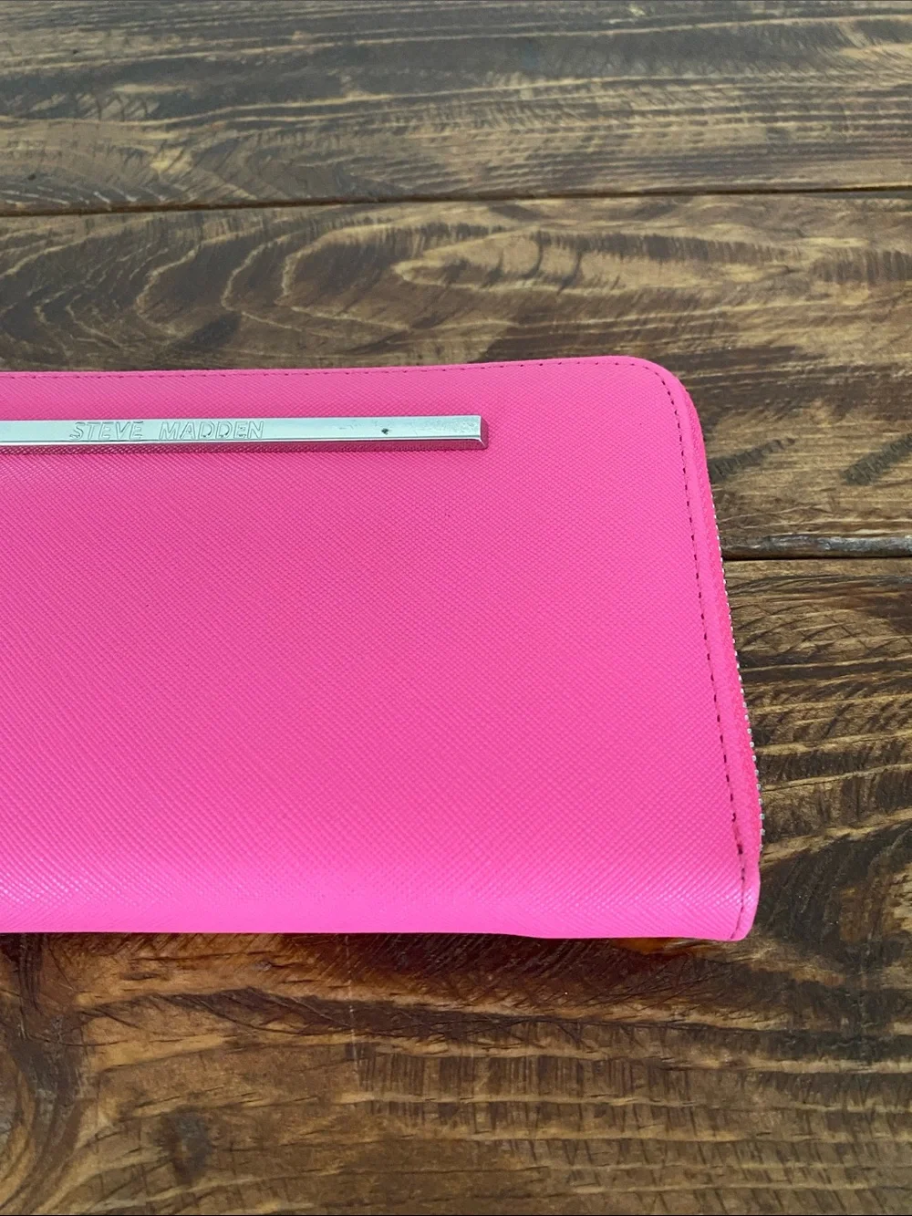 Steve Madden Hot Pink Zip Around Wallet